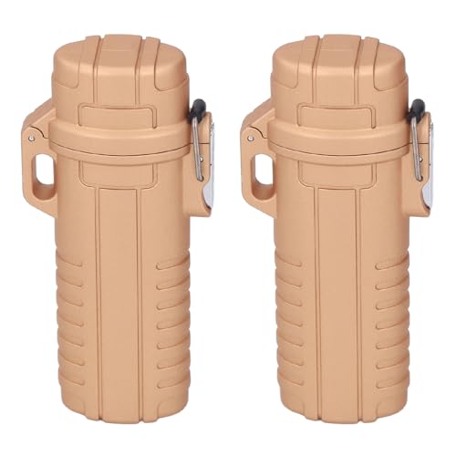 Generic Versiegelter Rohrbehälter, Vielseitig 2 PCs Tragbarer Speicherrohr für Tastenringe -Gewebe für Outdoor -Sportarten (Gold) von Generic