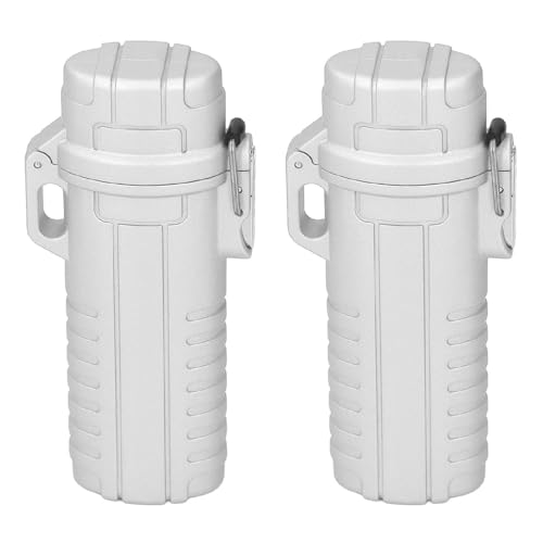 Generic Versiegelter Rohrbehälter, Vielseitig 2 PCs Tragbarer Speicherrohr für Tastenringe -Gewebe für Outdoor -Sportarten (Silver) von Generic