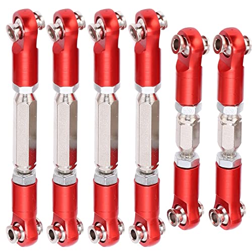 Generic Verstellbarer Sturzverbindung, Aluminium -Spannschloss -Sturzverbindung RC Auto Upgrade Teile mit Stangenenden für SENTON 1/10 RC Auto (Rot) von Generic
