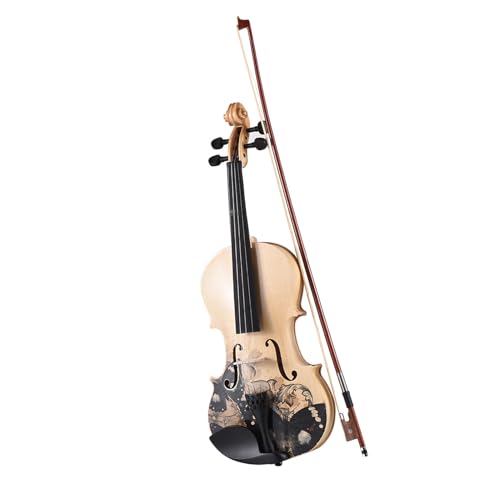 Generic Violine für Anfänger, Akustische Geigenbutterflügelblume mit Fall und Bogen Anfänger Violine für Erwachsene Schüler Kinder Teenager Teenager (1-2) von Generic
