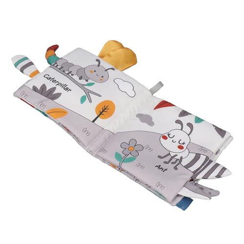Generic Weiches Stoff Babybuch, Komfortable Multifunktionale Bildung Eingebaute Sound Tier Schwanz Baby Stoff Buch Interaktiv für Babys (Bienenschwanz) von Generic