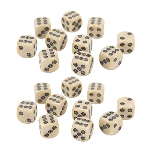 Generic Weißer Perle Getreidekreis Punkte Würfel -Set, Kompakte 16 -mm Größe, Klar und Leicht, für Tischborad Spiele Generic Weißer Perle Getreidekreis Punkte Würfel -Set, Kompakte 16 -mm Größe, Klar und Leicht, für Tischborad Spiele von Generic