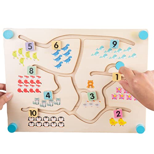 Generic Zähl-Lernspielzeug für Kleinkinder, Zahlen-Labyrinth-Spielzeug Lernen, Doppelseitiges pädagogisches Farbsortieren, Lernen und Zählen für Kinder, Jungen, Mädchen von Generic