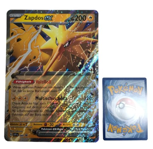 Generisch für Pokemon Sammelkarten - Zapdos ex SVP049 Oversized XXL Promo Karte - Mega Jumbo Einzelkarte von Generic