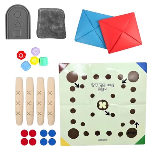 Generisches Calamari-Spiel Set wiederverwendbares Würfel Gong-Gi-Spiel Multifunktion Gonggi Jack Stone Kieselvorstände for Handaugenkoordinationstraining von Generic
