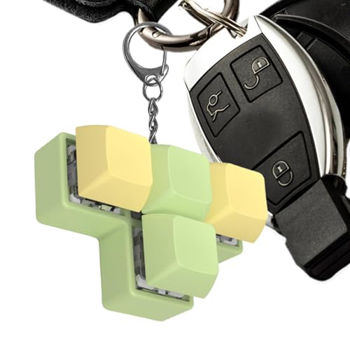 Generisches Wellenentester entspannter Fingerspielzeug - Keychain Sensory Toy, Keyboard Fidget Clicker Keychain | Einfach zu handhaben Leuchtend 4--Wellen-Tester-Tastatur für Frauen, Männer von Generic