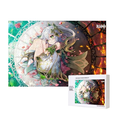 Genshin Auswirkungen grafische große hölzerne Puzzles für Erwachsene,Pappel Material 300丨500丨1000 Stück Puzzles Puzzles von Generic