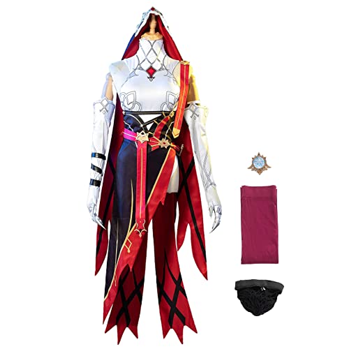 Genshin Rosaria Cosplay-Kostüm Für Erwachsene, Spieluniform, Deluxe-Anzüge Mit Zubehör, Halloween-Outfits (Rosarie,L) von Generic