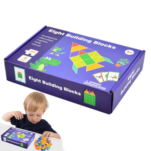 Geometrische Musterblöcke, geometrische Puzzles für Tangram, bunte Grafiken, Tangram Toys für Ostertasche – Tangram Graphical Toys Smooth and Burr von Generic