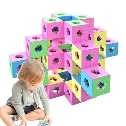 Geometrisches Bauspielzeug, stapelbares Spielzeug für Kinder, pädagogische Bausteine | niedliche Bausteine, tragbares stapelbares Spielzeug für Zuhause, Garten von Generic
