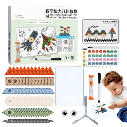 Geometrisches Puzzlespiel, magnetische geometrische Bausteine | Magnetische Puzzles Enigmas - lustiges magnetisches Brettspiel, lustiges magnetisches Puzzle von Tangram, Material von Generic