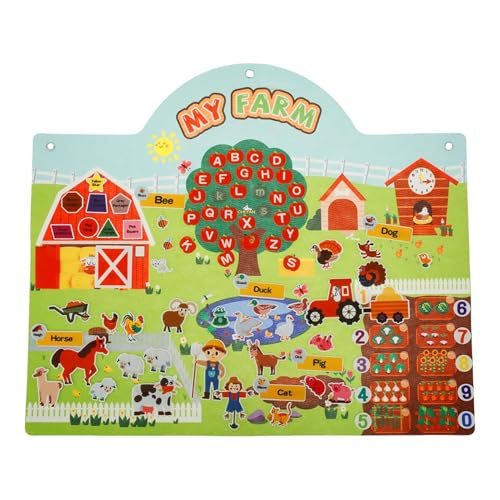 Geschichten Set aus Filz | Filz-Wandtafel mit Bauernhoftieren - Fördert die Phantasie, pädagogisches und pädagogisches Spielzeug, Aktivitäten an Filzwänden, Filztafel für Geschichten Set aus Filz | Filz-Wandtafel mit Bauernhoftieren - Fördert die Phantasie, pädagogisches und pädagogisches Spielzeug, Aktivitäten an Filzwänden, Filztafel für von Generic