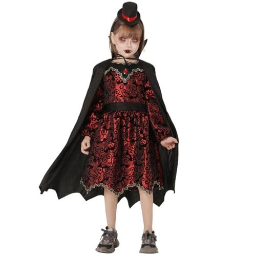 Geschwister Kleidung Set Mädchen Mädchen Halloween Kostüm Kleid Party Outfit Für Kinder Bühne Leistung Scary Cosplay Gothic Kleidung von Generic