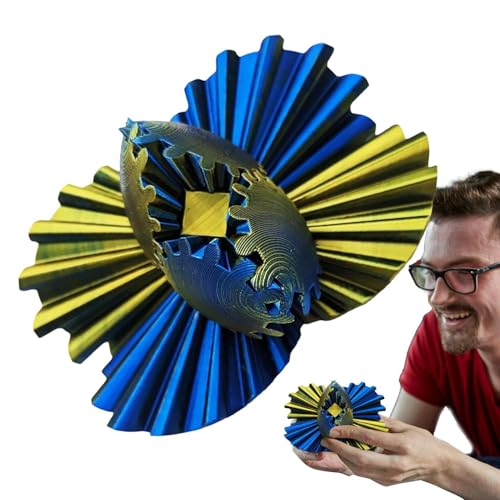 Getriebe, bedruckt in – Spielzeug für Zahnräder, Fidget-Würfel, rotierender Ball mit Zahnrad, Aktivitätsball, Anti-Stress-Spielzeug von Generic