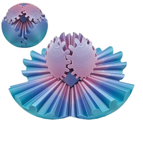 Getriebe, bedruckt in – Spielzeug für Zahnräder, Fidget-Würfel, rotierender Ball mit Zahnrad, Aktivitätsball, Anti-Stress-Spielzeug von Generic