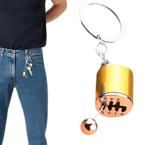 Getriebeschlüsselkaint, Auto Shifter Gear Keychains | Metal Getriebeschieber -Schlüsselbilder,6 Geschwindigkeitshandbuch Getriebegetriebe Schaltschlüssel Ringschlüsselkette, Automatikgetriebe Schaltsc von Generic