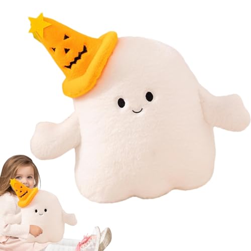 Ghost Pillow Halloween Geister-Plüschtier - Kissen gefüllt mit weißem Geist, lustiges Halloween-Dekor | Plüschspielzeug, Halloween-Geisterkissen für Kinder Erwachsene Dekoration von Generic