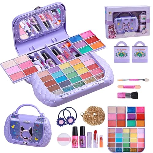 Gioche Kosmetik Prinzessin Kinderschminke mit Lidschatten, Nagellack und Lippenstift | SAFE Make -Up Set for Girls ab 3 Jahren | Geschenkbox für Spiele und Partys von Generic