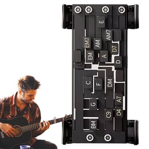 Gitarren-Akkordpresser – Gitarren-Einsteiger-Lernwerkzeug, Akkord-Trainer | Praktische Gitarrenhilfe für Anfänger, Akkord-Übungsassistent, Gitarren-Lernwerkzeug, einfacher Akkord-Trainer für neue Spie von Generic