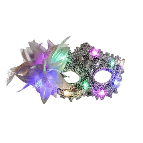 Glänzend Maskerade Maske Damen und Herren Vintage Gesichtsmaske Abschlussball Maske Cosplay Kostüm Augenmaske für Mottoparty, Halloween, Karneval, Maskenball von Generic