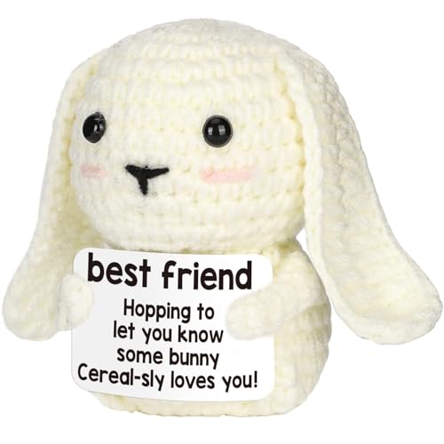 Glücksbringer Kaninchen Handgestrickter Häschen-Wollfigur Gehäkelte Kuscheltiere Süße DIY Strickpuppe - Glücksbringer Prüfung für Kreatives Geschenk für Frauen & Kinder (Für Freund.) von Generic