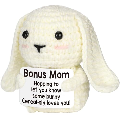 Glücksbringer Kaninchen Handgestrickter Häschen-Wollfigur Gehäkelte Kuscheltiere Süße DIY Strickpuppe - Glücksbringer Prüfung für Kreatives Geschenk für Frauen & Kinder (Für Mutti.) von Generic