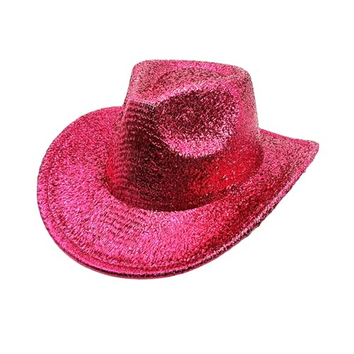 Goldfarbener, einfarbiger, modischer Bühnenhut für Männer und Frauen, Party, Festival, Western-Cowboyhut Cowboy Outfit Kinder Den Wellen von Generic