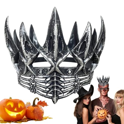 Gothic Königin Krone - Kostümkrone für Cosplay und Halloween | Stylischer Helm für Geburtstag, Ball, Bühnenauftritte von Generic