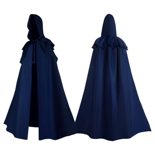 Gothic Umhang Satin, Mittelalter Cloak mit Kapuze, Vintage Einfarbig Capelet Lange Viktorianischer Kapuzenmantel Renaissance Cloak Erwachsene Unisex Robe Halloween Cosplay Uniform für Karneval Gothic Umhang Satin, Mittelalter Cloak mit Kapuze, Vintage Einfarbig Capelet Lange Viktorianischer Kapuzenmantel Renaissance Cloak Erwachsene Unisex Robe Halloween Cosplay Uniform für Karneval von Generic