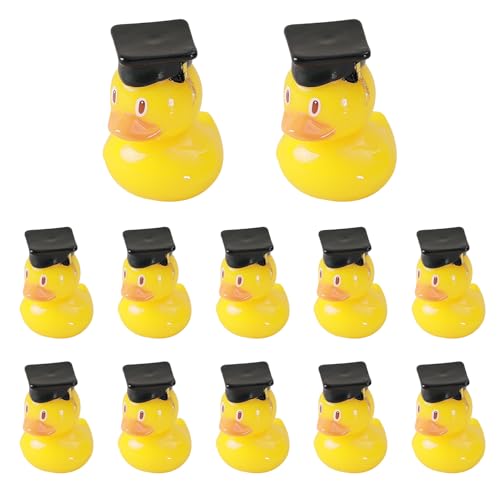 Grad Duck - Harz Graduation Ducks, Harz -Entenauto -Ornamente | 12 Stücke Harz -Absolventen , -Figuren Für Die Geburtstagsfeier Für Abschlüsse Entenhut Geburtstag Winzige Dekoration Grad Duck - Harz Graduation Ducks, Harz -Entenauto -Ornamente | 12 Stücke Harz -Absolventen , -Figuren Für Die Geburtstagsfeier Für Abschlüsse Entenhut Geburtstag Winzige Dekoration von Generic