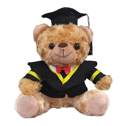 Graduation Plush Toy - Small Soft Plush | Graduationn Hat Bear Toy | High School Grad Stuffed Animal | Cute Plushs Bear with String Light for High School College Graduates, & Graduation Decoration von Generic