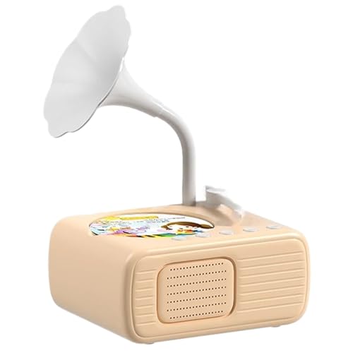Grammophon-Plattenspieler für Kinder, 96 Karten, Kinder-Musik-Player mit Geschichten, Liedern und Musik, Plattenspieler zur Förderung der Sprachentwicklung von Kindern, Qmh285 (A, 17x14x5.5cm) von Generic