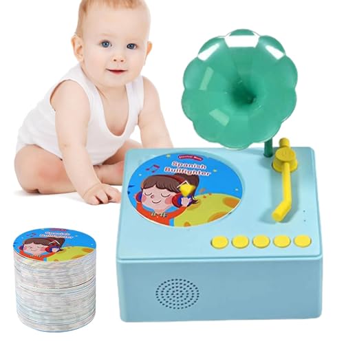 Grammophon-Soundspielzeug - Musikalisches Grammophon Für Kinder | Spielzeug Zum Geschichtenerzählen Für Die Frühe Bildung 96 Karten,Musikbox-Phonograph Für Kinder Von 3 Bis 6 Jahren,Vorschul-Musik Grammophon-Soundspielzeug - Musikalisches Grammophon Für Kinder | Spielzeug Zum Geschichtenerzählen Für Die Frühe Bildung 96 Karten,Musikbox-Phonograph Für Kinder Von 3 Bis 6 Jahren,Vorschul-Musik von Generic