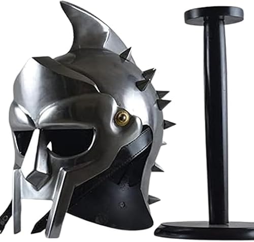 Griechische Rüstung Gladiatorenhelm mit Ständer Maximus decimus meridians Rüstung Dekor Home Office Bestes Geschenk Silber Standard Griechische Rüstung Gladiatorenhelm mit Ständer Maximus decimus meridians Rüstung Dekor Home Office Bestes Geschenk Silber Standard von Generic