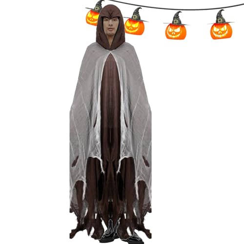 Grim-Reaper Kostüm für Erwachsene, Halloween-Geisterumhang, Umhang mit Kapuze, Halloween-Kostüme | Geisterumhang des Todes Grim-Reaper Kostüm für Erwachsene, Halloween-Geisterumhang, Umhang mit Kapuze, Halloween-Kostüme | Geisterumhang des Todes von Generic