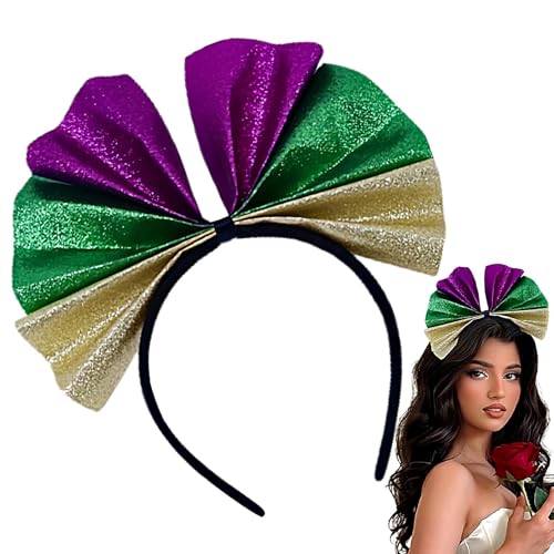 Große Karnevals-Schleifen-Stirnbänder - Glitzerndes Haarband mit Paillettenschleife | Karnevals-Party-Kostüm-Stirnbänder für Frauen und Mädchen, Karneval Accessoire für Haare Schleifen-Stirnbänder Große Karnevals-Schleifen-Stirnbänder - Glitzerndes Haarband mit Paillettenschleife | Karnevals-Party-Kostüm-Stirnbänder für Frauen und Mädchen, Karneval Accessoire für Haare Schleifen-Stirnbänder von Generic