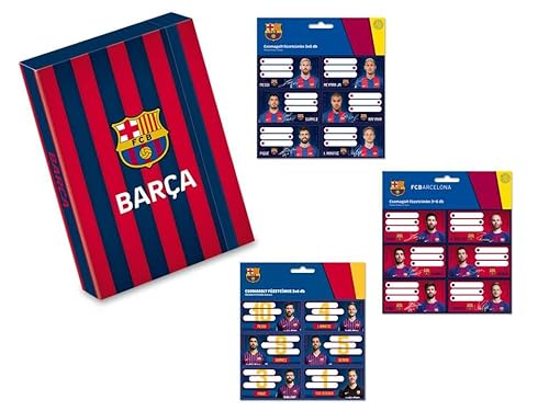 Großes FC Barcelona Barca Schulset Heftbox und Etiketten zum selbstbeschriften Großes FC Barcelona Barca Schulset Heftbox und Etiketten zum selbstbeschriften von Generic