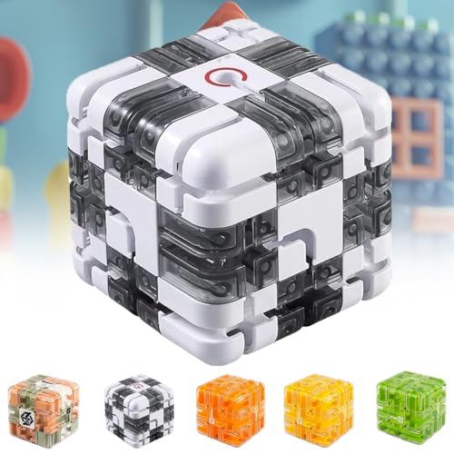 Großes Labyrinth-3D-Puzzle-Labyrinth-Würfel – Spannendes Denkspiel, Gehirntrainingsspielzeug for Räumliches Vorstellungsvermögen for Stressabbau Und Zur Entwicklung Der Logik(Black+White) von Generic