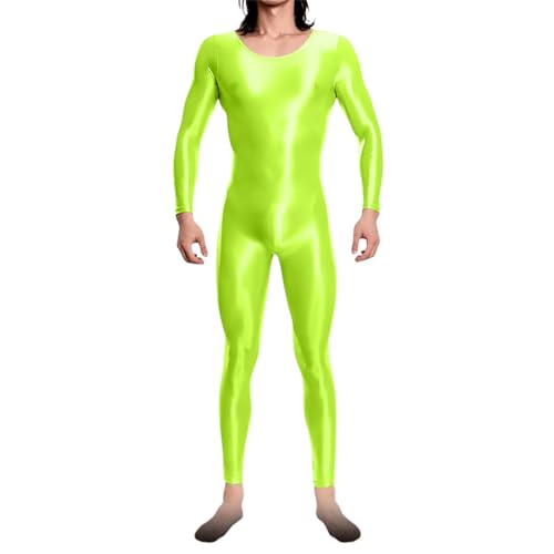 Grün Zentai Ganzkörper Overall Herren Glänzend Body Suit Metallic Jumpsuit Ganzkörperanzug Rundhals Zentai Suit Wet Look Ganzanzug Kostüm Halloween Karneval Cosplay Suit Alien Kostüm (1-Green, XL) Grün Zentai Ganzkörper Overall Herren Glänzend Body Suit Metallic Jumpsuit Ganzkörperanzug Rundhals Zentai Suit Wet Look Ganzanzug Kostüm Halloween Karneval Cosplay Suit Alien Kostüm (1-Green, XL) von Generic