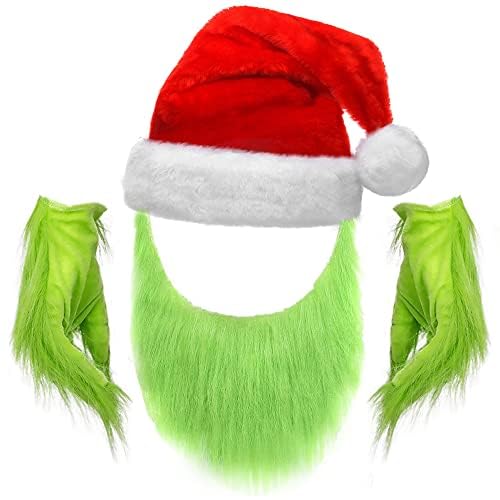 Grüne pelzige Handschuhe grünes Monster Cosplay Kostüm Zubehör Halloween Weihnachten Dekorationen Handschuhe Urlaub Geschenke Requisiten für Weihnachten, Grüne pelzige Handschuhe mit Weihnachtsmütze, Grüne pelzige Handschuhe grünes Monster Cosplay Kostüm Zubehör Halloween Weihnachten Dekorationen Handschuhe Urlaub Geschenke Requisiten für Weihnachten, Grüne pelzige Handschuhe mit Weihnachtsmütze, von Generic