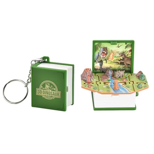 Grünes 3D-Faltbombenbuch, Mini-Schlüsselanhänger, Puzzle, dreischichtiges Dekompressionsspielzeug, Desktop-Ornamente Zsh477 (White, 7x6x5cm) von Generic