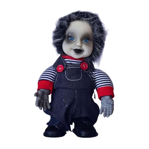 Gruselige Animatronische Puppe – Animatronische Puppe für Mädchen, Halloween-Dekorationen, gruselige Deko-Puppe mit leuchtenden Augen, erschreckende Klangbewegung für Halloween, Deko Gruselige Animatronische Puppe – Animatronische Puppe für Mädchen, Halloween-Dekorationen, gruselige Deko-Puppe mit leuchtenden Augen, erschreckende Klangbewegung für Halloween, Deko von Generic