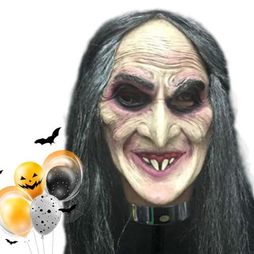 Gruselige Halloween-Gesichtsabdeckung, Halloween-Hexen-Gesichtsabdeckung, ältere Hexenkopf, Halloween-Partymaske, gruselige Halloween-Maske Gruselige Halloween-Gesichtsabdeckung, Halloween-Hexen-Gesichtsabdeckung, ältere Hexenkopf, Halloween-Partymaske, gruselige Halloween-Maske von Generic