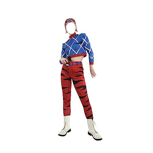 Guido Mista Cosplay Kostüm Uniform Komplettes Set Mit Hut Halloween Outfit,Set-XXL von Generic