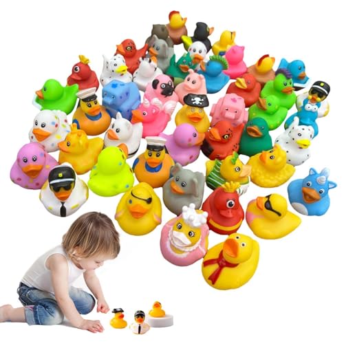 Gummiente – 25 verschiedene Gummienten für die Badewanne, Babyparty-Zubehör | Lustiges Badespielzeug, Gummienten in gemischten Farben | Geschenke D Gummiente – 25 verschiedene Gummienten für die Badewanne, Babyparty-Zubehör | Lustiges Badespielzeug, Gummienten in gemischten Farben | Geschenke D von Generic