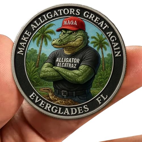 Gwtdtoad Krokodilmünze - Florida Souvenir Herausforderung Münze, Herausforderung Münze, Portable Memorial Keepsake Souvenir Alligatoralcatraz für Männer Frauen Geschichte Buffs Liebhaber Liebhaber Gwtdtoad Krokodilmünze - Florida Souvenir Herausforderung Münze, Herausforderung Münze, Portable Memorial Keepsake Souvenir Alligatoralcatraz für Männer Frauen Geschichte Buffs Liebhaber Liebhaber von Generic