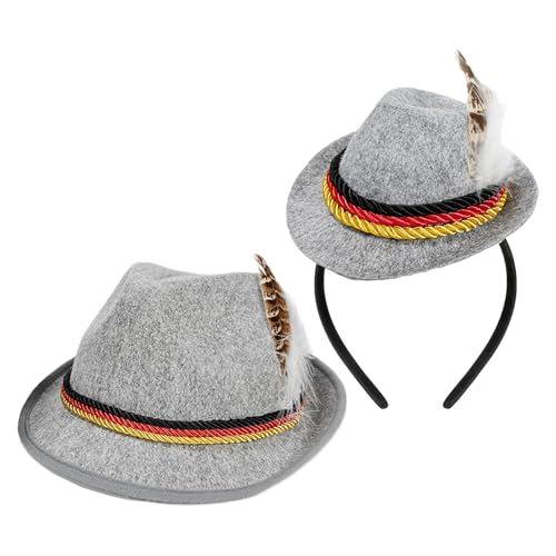 Haarband Hut Oktoberfest | Zubehör für Bierfest – Dekorative Bänder für Damen Erwachsene aus Filz Retro Vintage Stil für Feiern und Partys Haarband Hut Oktoberfest | Zubehör für Bierfest – Dekorative Bänder für Damen Erwachsene aus Filz Retro Vintage Stil für Feiern und Partys von Generic
