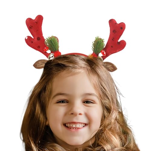 Haarband mit Hirschgeweih und Pailletten, Pailletten-Haarband mit Weihnachtsgeweih, Antlers Stirnband mit Glocken für Weihnachten | Haarband für Damen mit Decoraz Haarband mit Hirschgeweih und Pailletten, Pailletten-Haarband mit Weihnachtsgeweih, Antlers Stirnband mit Glocken für Weihnachten | Haarband für Damen mit Decoraz von Generic