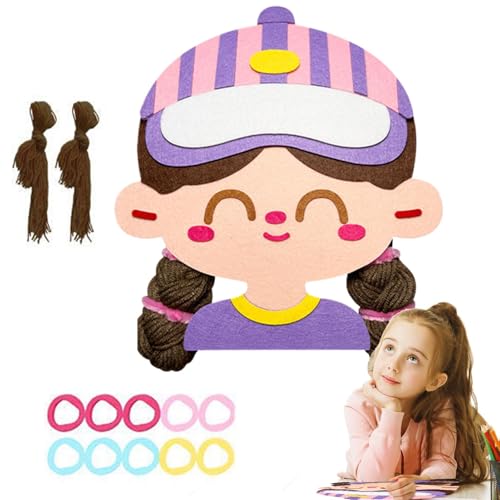 Haarstyling-Spielzeug, Bastelset zum Frisieren, tragbares Lernbuch, Friseurspielzeug, Reiseaktivitäten, Prinzessinnen-Bastelset für Kinder von Generic