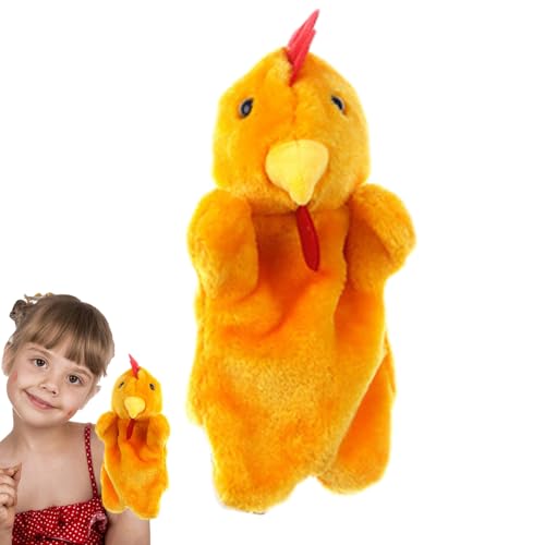 Hähnchen-Handpuppe, weich und lustig, weiche Tier-Handpuppen, Zubehör für weiche Tierpuppen, Tiere, für Kinder, Erwachsene, fantasievolles Spiel von Generic